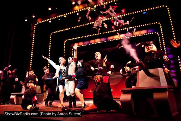 Cast in the finale of Leo and Max's production of 'Springtime for Hitler'