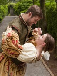Jonathan Conyers as Antipholus of Syracuse and Alex Wiles as Luciana