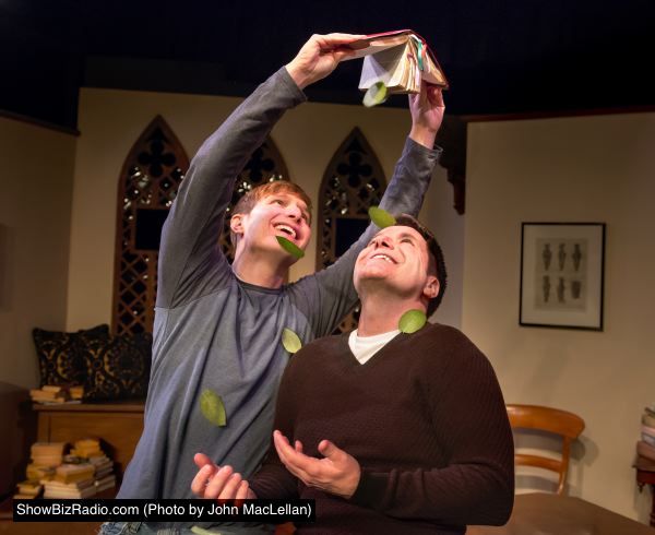 Chris Hester (as Tom) and Chris O'Neill (as Brandt) share a joyous moment