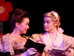 Audra Honaker as Gwendolen Fairfax and Aly Wepplo as Cecily Cardew