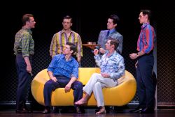 Nicolas Dromard, Brandon Andrus, Brent DiRoma, Jason Kappus. On sofa: (l to r) Nick Cosgrove and Barry Anderson