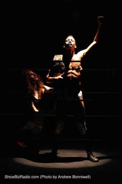Katherine Wright (Ring Girl) and Josh Marin (Chad Deity)