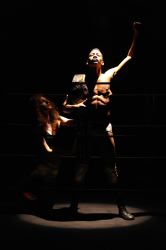 Katherine Wright (Ring Girl) and Josh Marin (Chad Deity)