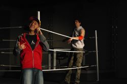 Mauricio Marces (Vigneshwar 'VP' Paduar) and Axle Burtness (Macedonio 'The Mace' Guerro)