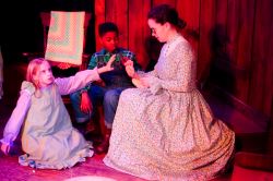 Ellie Martin as Helen Keller, Addison Bills as Percy and Audra Honaker as Annie Sullivan